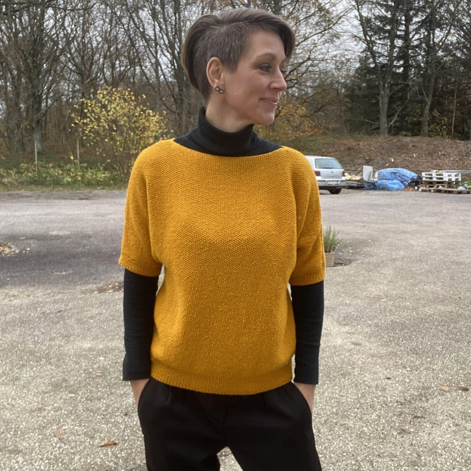 M64 Perlestrikket T-shirt - Billede 5