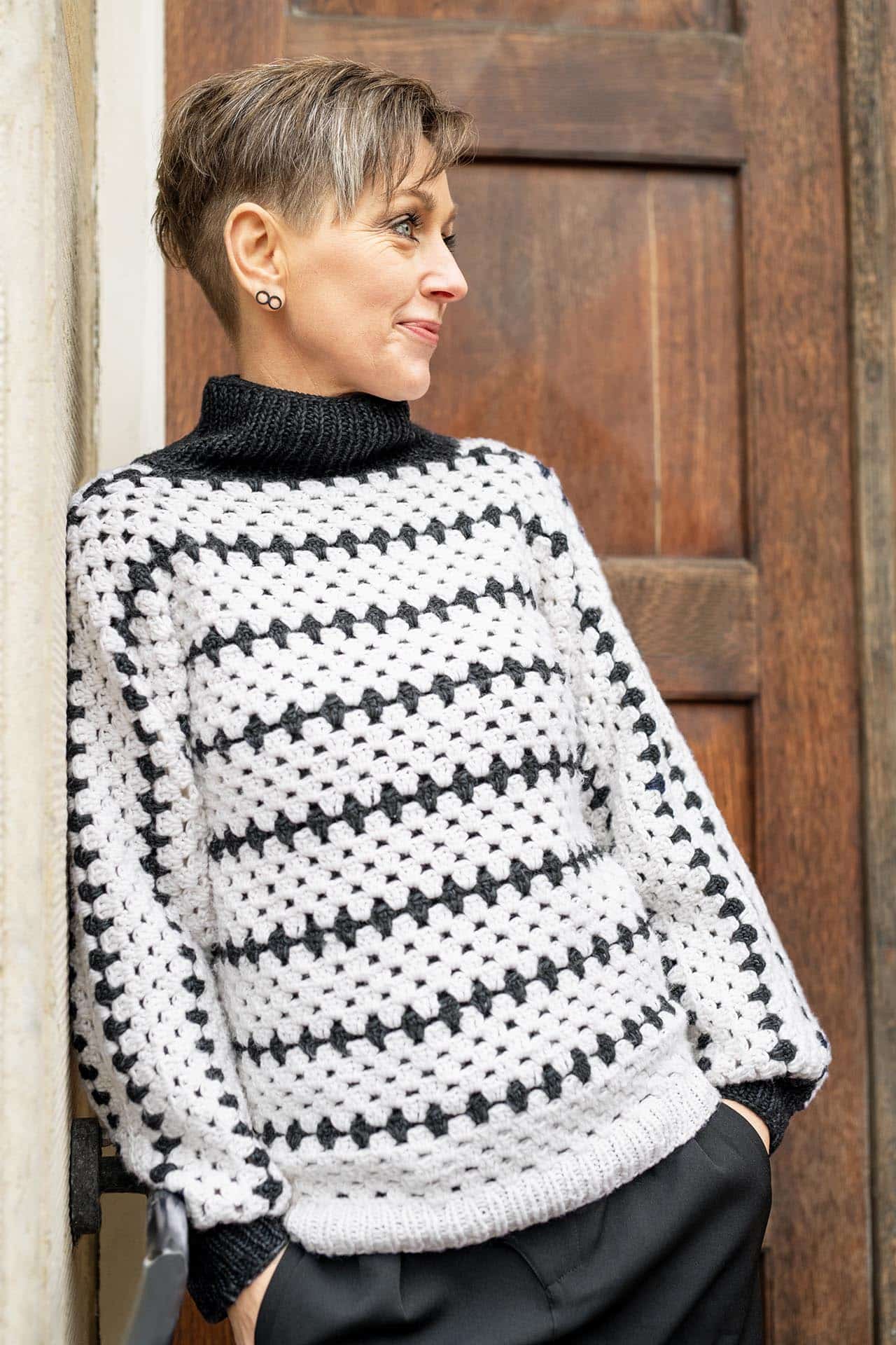FR36 Granny Stripes Rullekrave - Billede 3